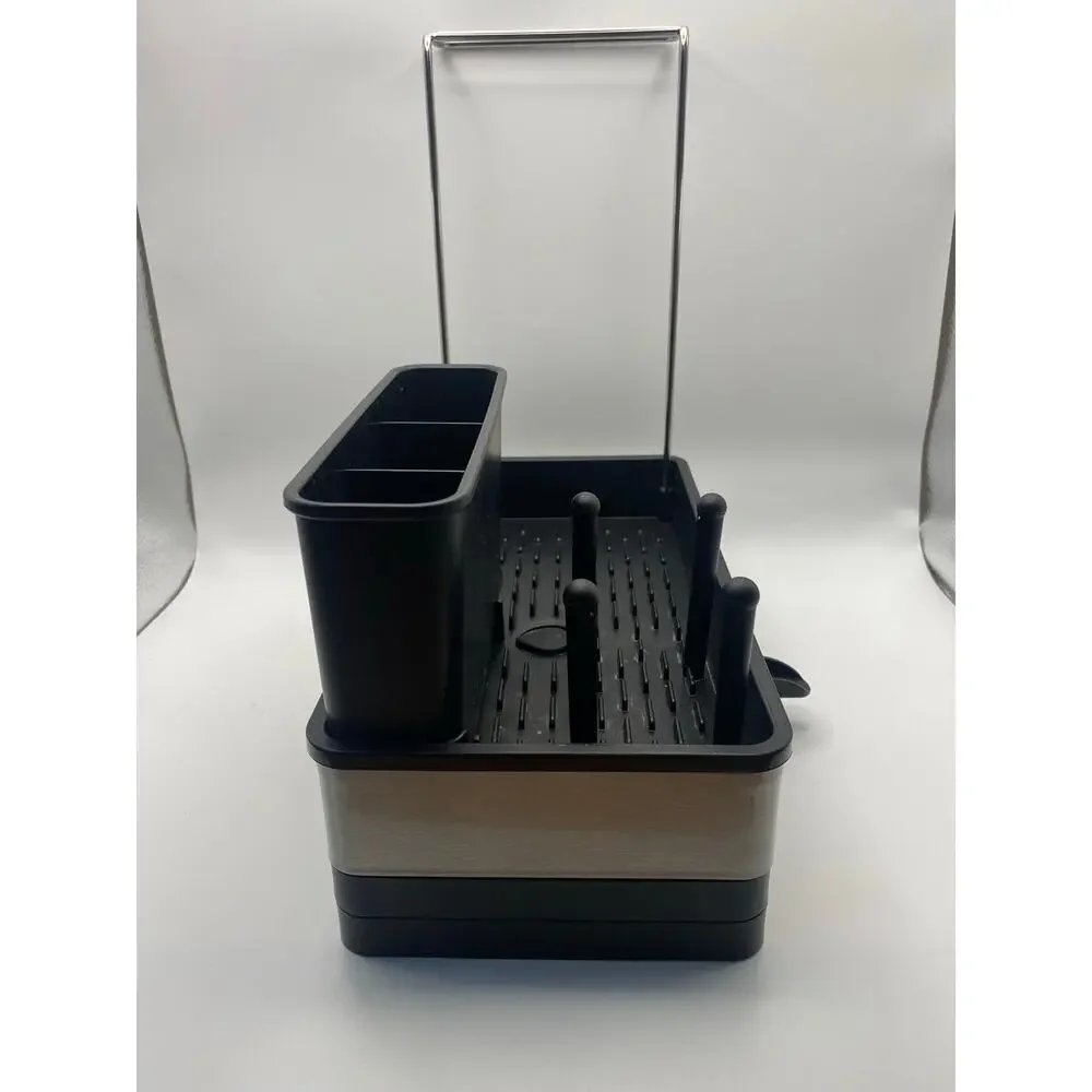 Kitchen Sink Caddy Brush & Sponge Holder, Two Towel Racks Stainless Steel